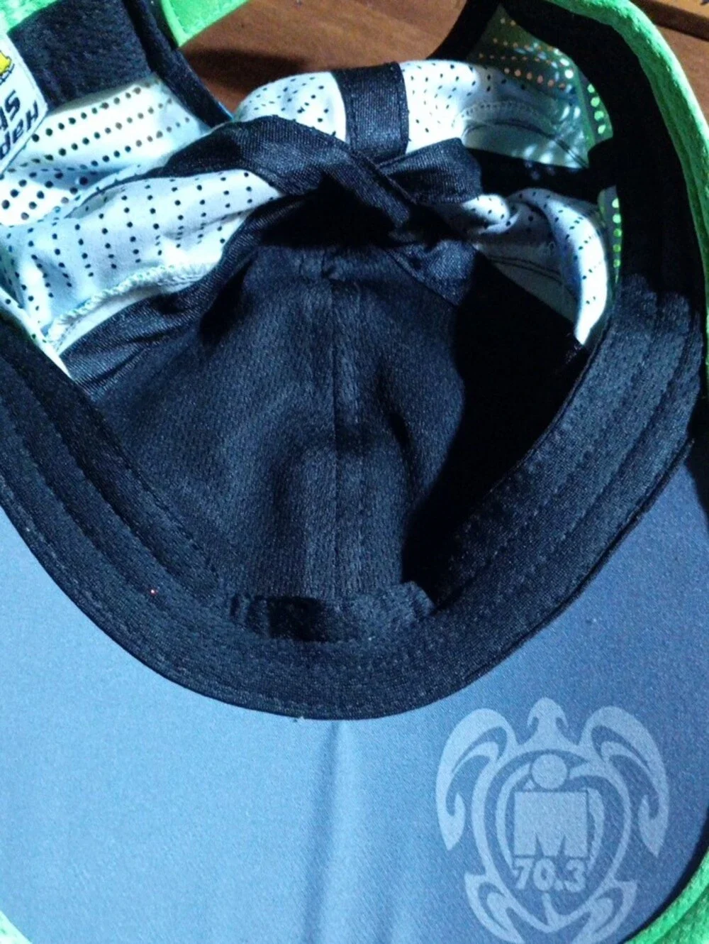 Ironman 70.3 Hawaii Honu Performance Cap - Black/Green/Blue
